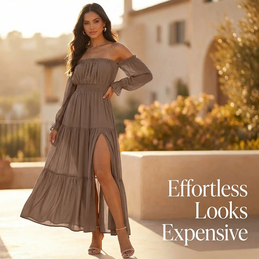 Nexure™ Off Shoulder Spring Maxi Dress